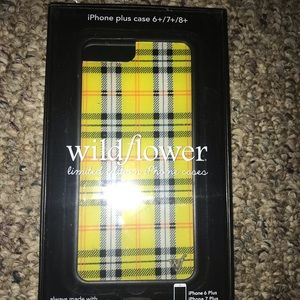 Yellow plaid wildflower case (6+,7+,8+)